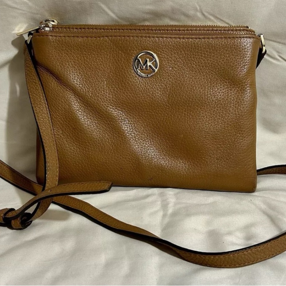Michael Kors Brown Leather Crossbody Bag